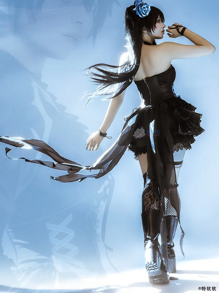 BRS Косплей Костюм BLACK ROCK SHOOTER Платье Женский Сексуальный Вечерний Хэллоуин