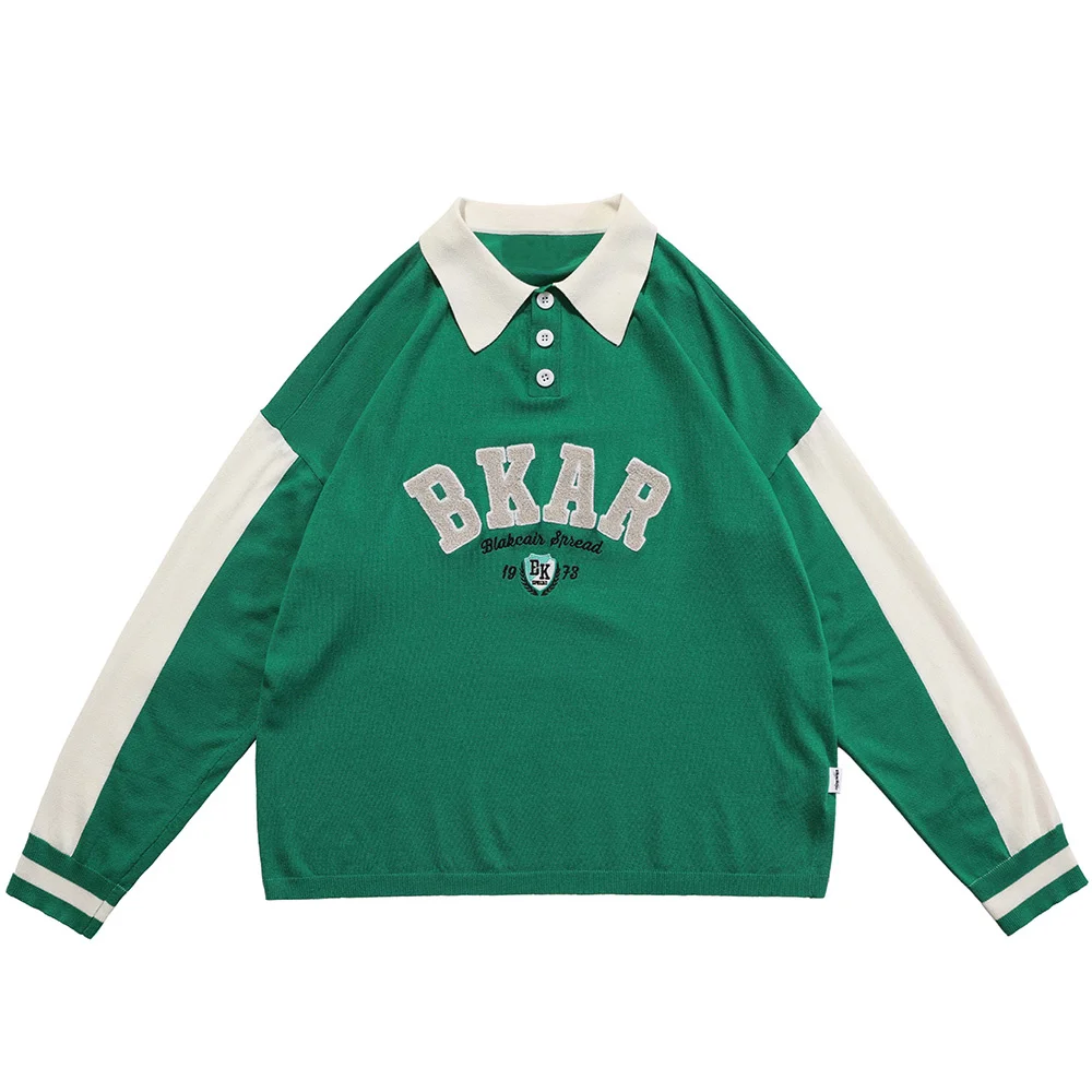 

Свитшот мужской трикотажный, пуловер оверсайз с вышивкой и надписью, Повседневная Уличная одежда в стиле Харадзюку