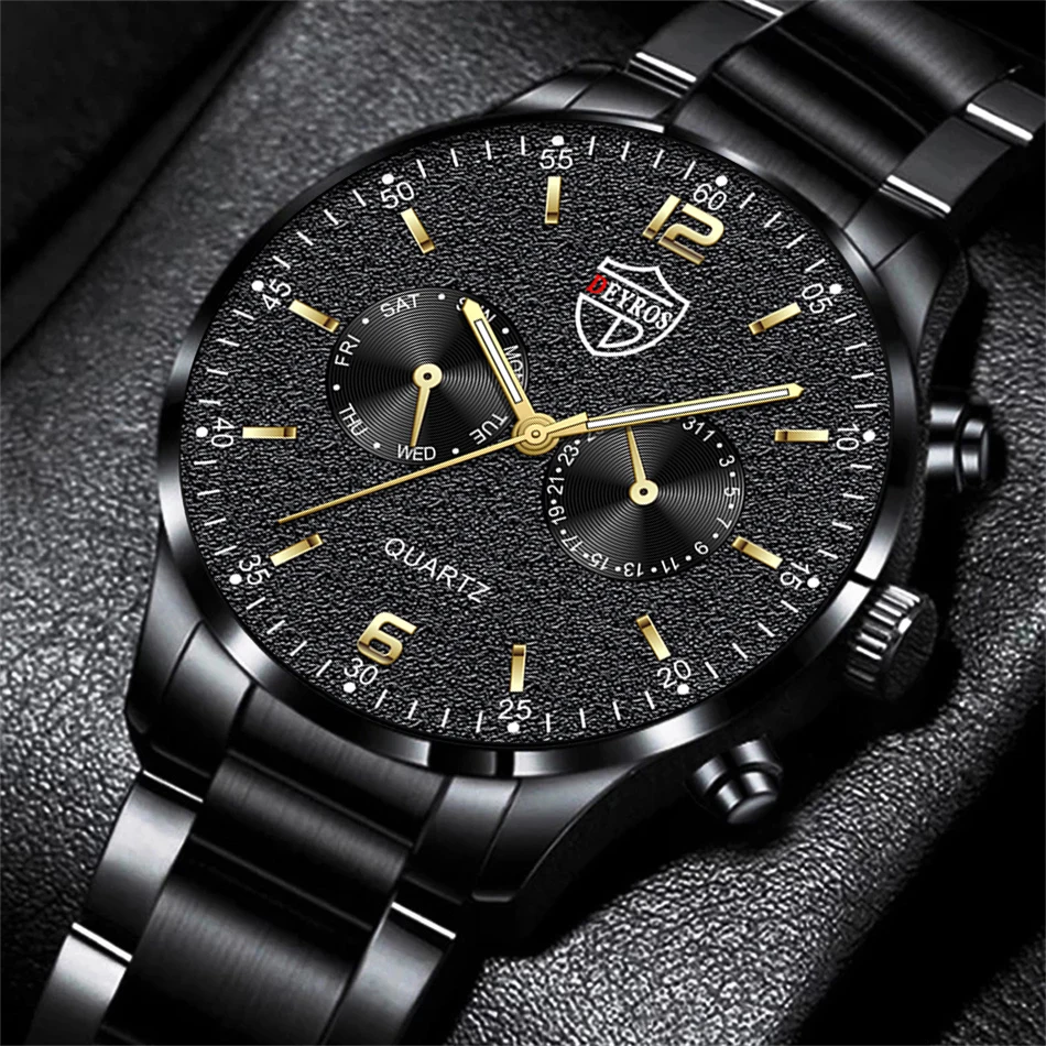

Marke Mens Luxus Business Watchs Edelstahl Quarz Armbanduhr Männlichen Leder Uhr Kalender Leuchtende Uhr reloj hombre
