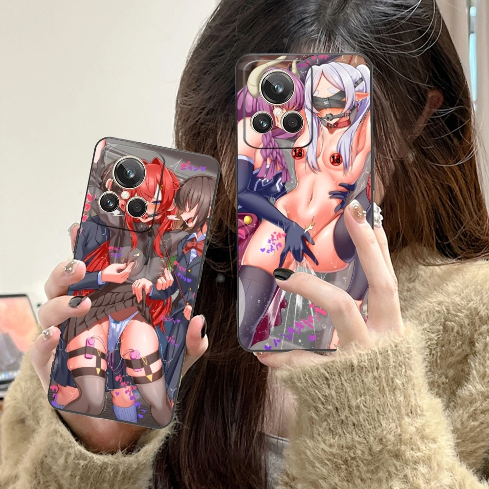 Hentai Waifu Girl Mobile Cell Phone Case for Realme GT 2 9i 8i 7i Pro X50 X2 C35 C21 C20 C11 C3 Black Soft Cover Shell