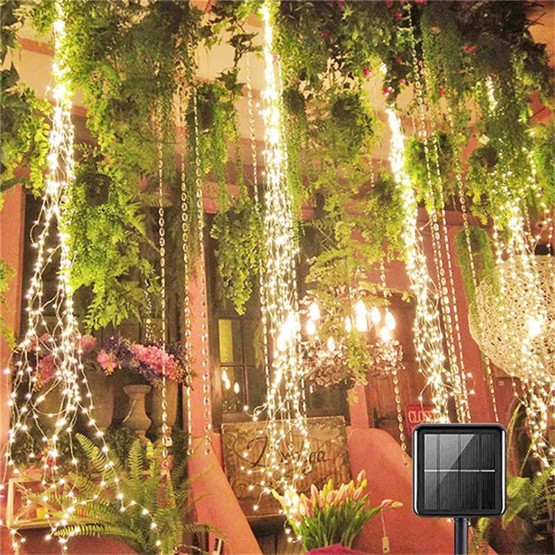

Solar Firefly Bunch Lights 8 Flashing Modes Fairy Copper Wire Decorative Vine Solar Watering Can Lights, Outdoor Decor Lights