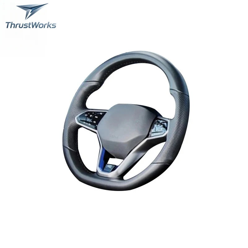 Фото Новый руль ThrustWorks Custom Lenkrad из натуральной кожи для моделей 8R, MK7, MK8, Arteon, Tiguan, Touareg №2