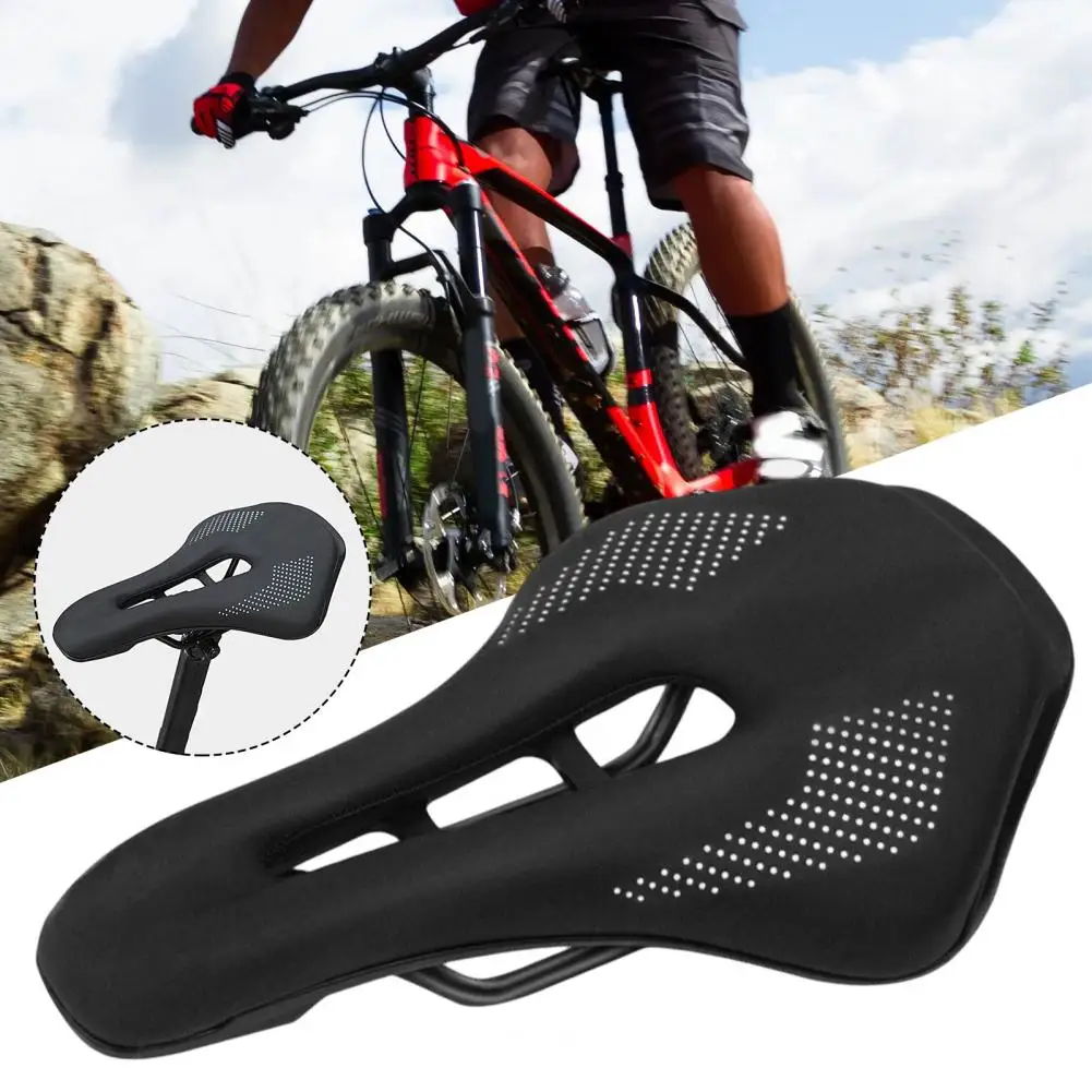 

Bike Saddle Thickened High Elasticity Cycling Saddle Comfortable Shockproof Faux Leather MTB Road Bicycle Seat Cushion