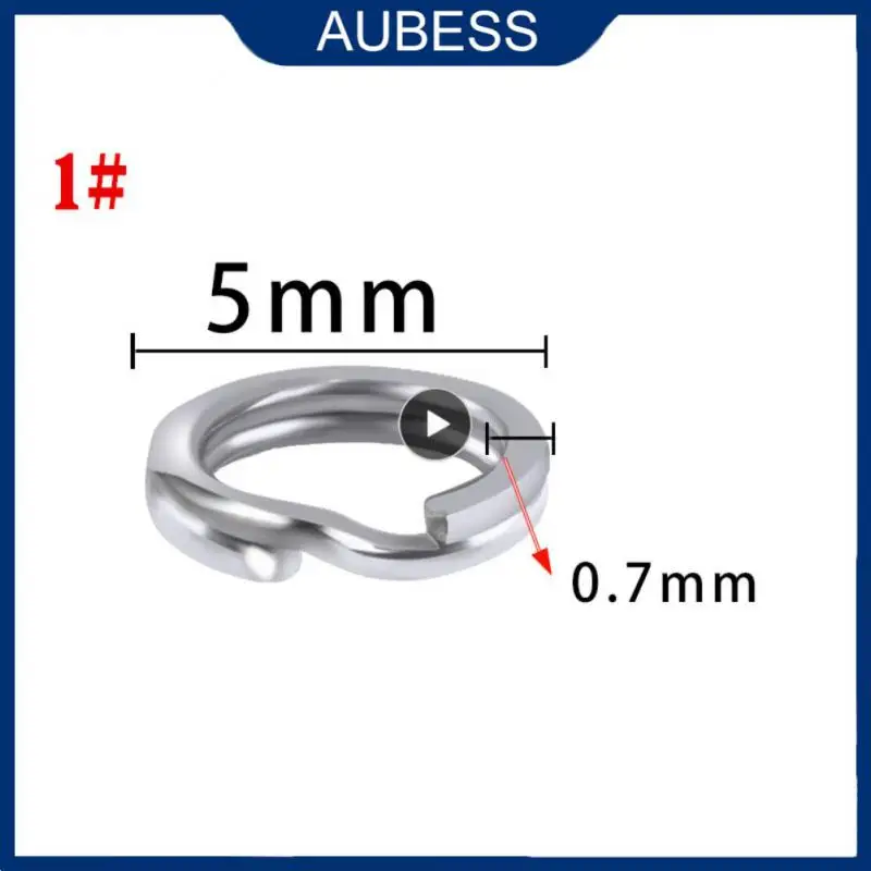 

Stainless Steel Split Fishing Ring 5/6/7/8/9 Mm Split Rings In Fishing Strength Pressure Flat Ring Powerful Fishing Split Rings