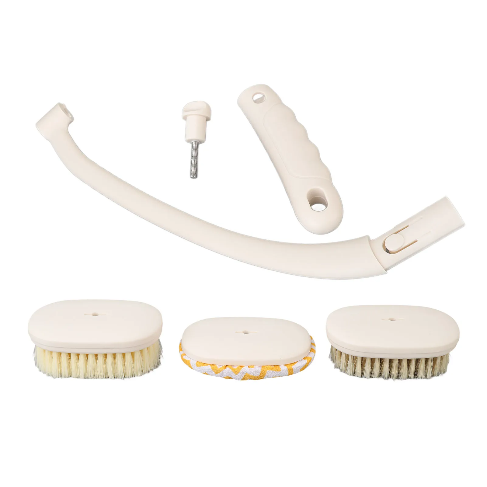 

Back Bath Brush Easy To Use Long Curved Handle Hanging Hole Bath Brush Multifunctional Comfortable Grip for Pregnant Woman