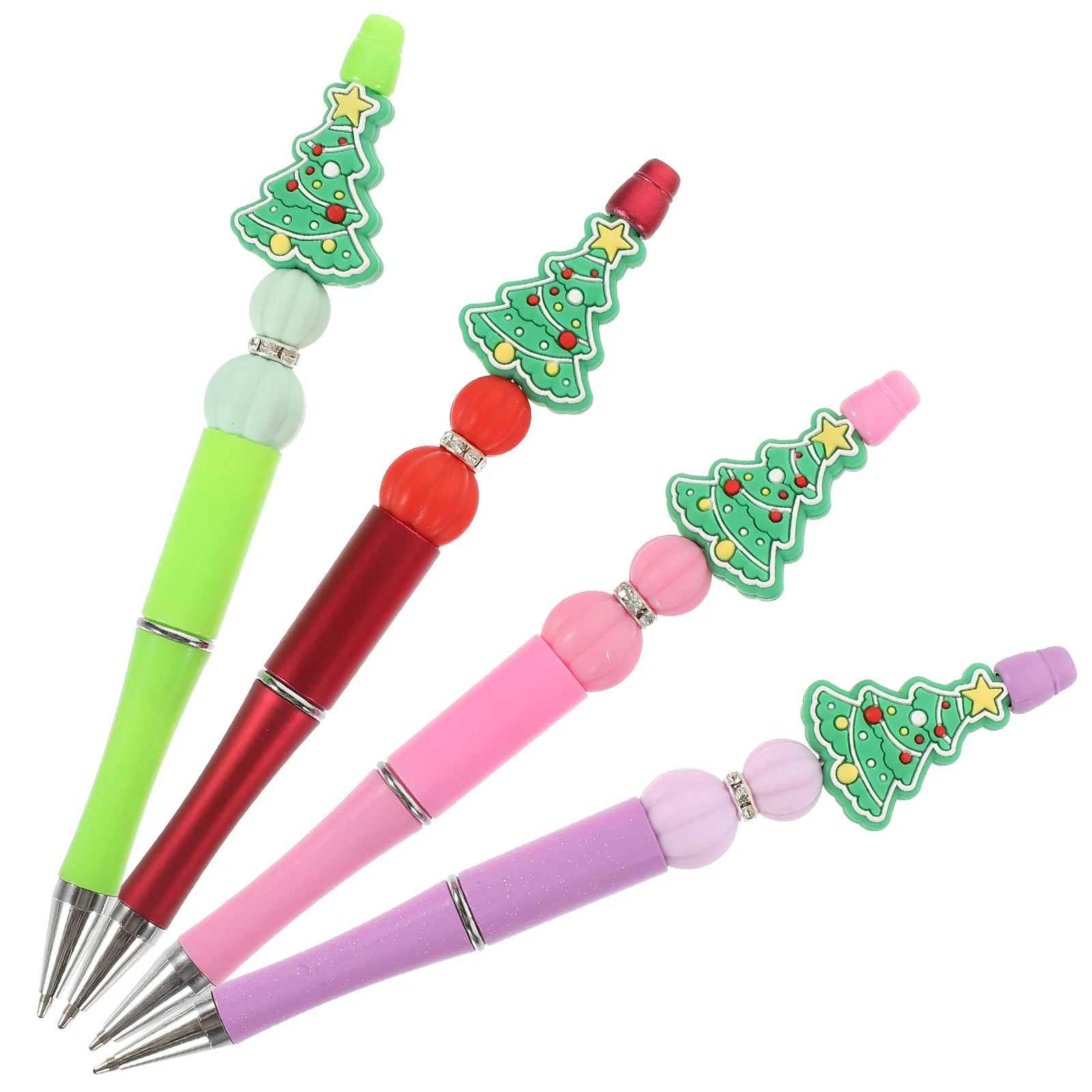

4 шт., шариковые ручки с силиконовыми бусинами