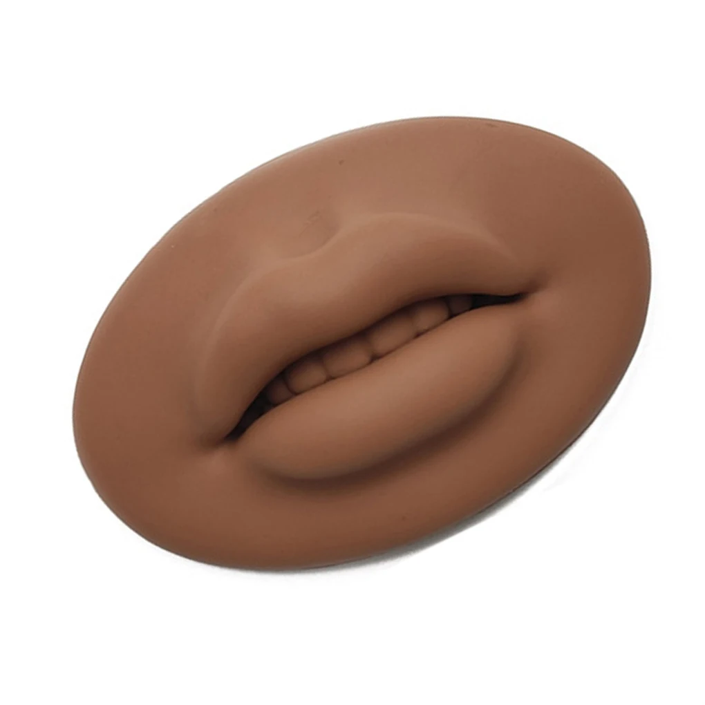 

1/2/3/5 3D Permanent Makeup Practise Lip for Beginner Portable Adhesive Washable Skin Beauty Supplies Teaching Training Brown
