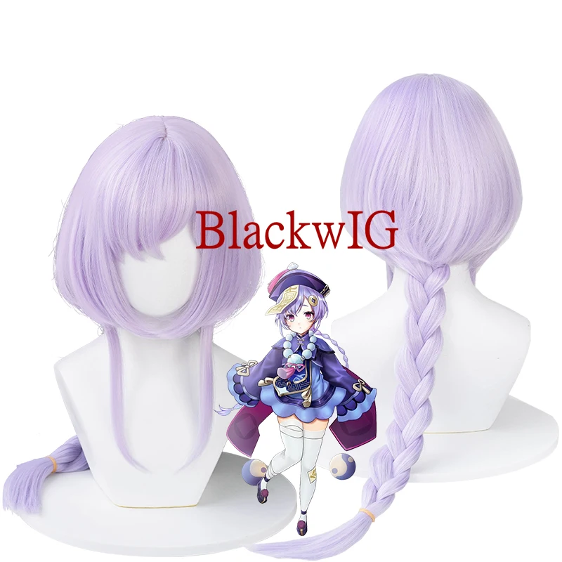 

Anime Game Genshin Impact Cosplay Qiqi Wig Cosplay Costume Accessories For Women Girl Unisex Hair Wigs