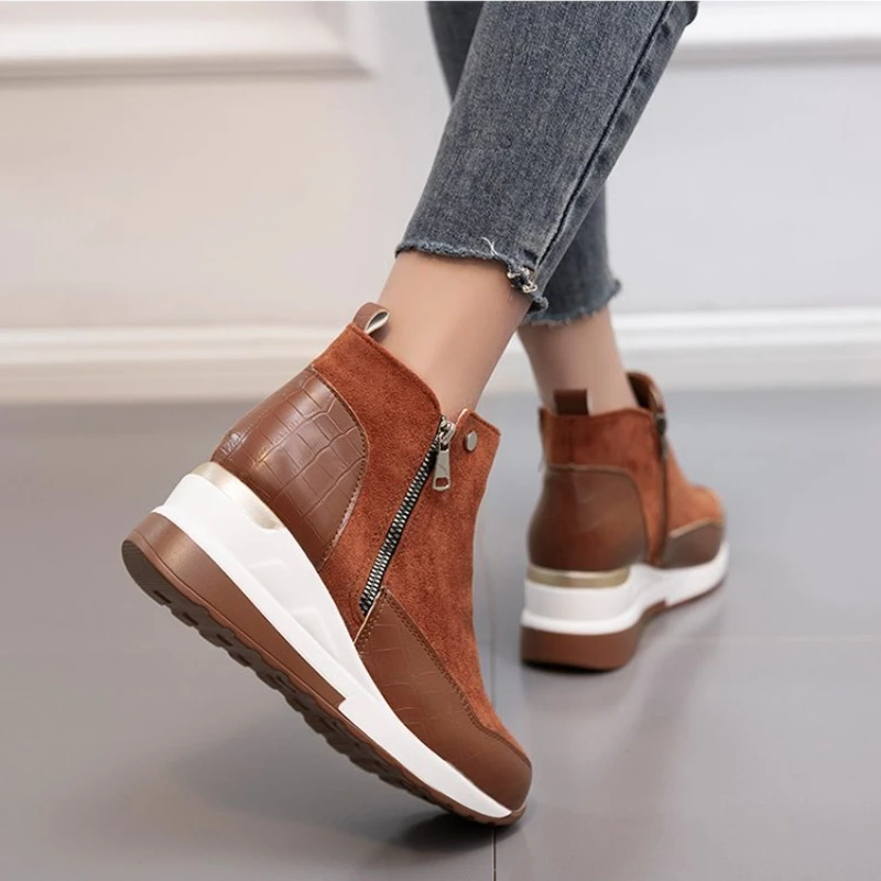 

Женские зимние сапоги 2022, высокие вулканизированные сапоги, женские сапоги на танкетке, сапоги на молнии, женские сапоги