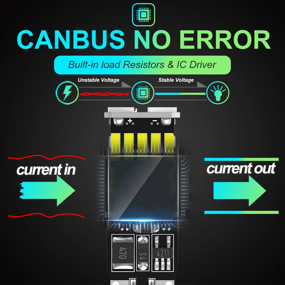 Фото 10 шт., светодиодные лампы W5W T10 Canbus 4014SMD №3
