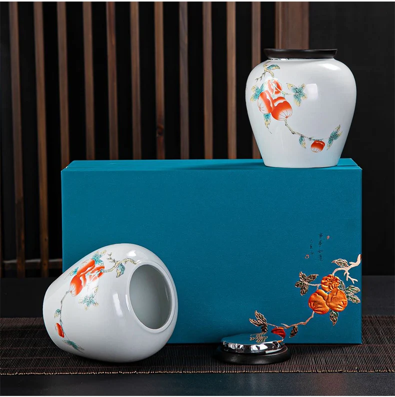

organizer Tea box Coffee Sugar Jars Packaging Set Ceramic Storage Jar Ceramic Canister boite a the ceramic tea container