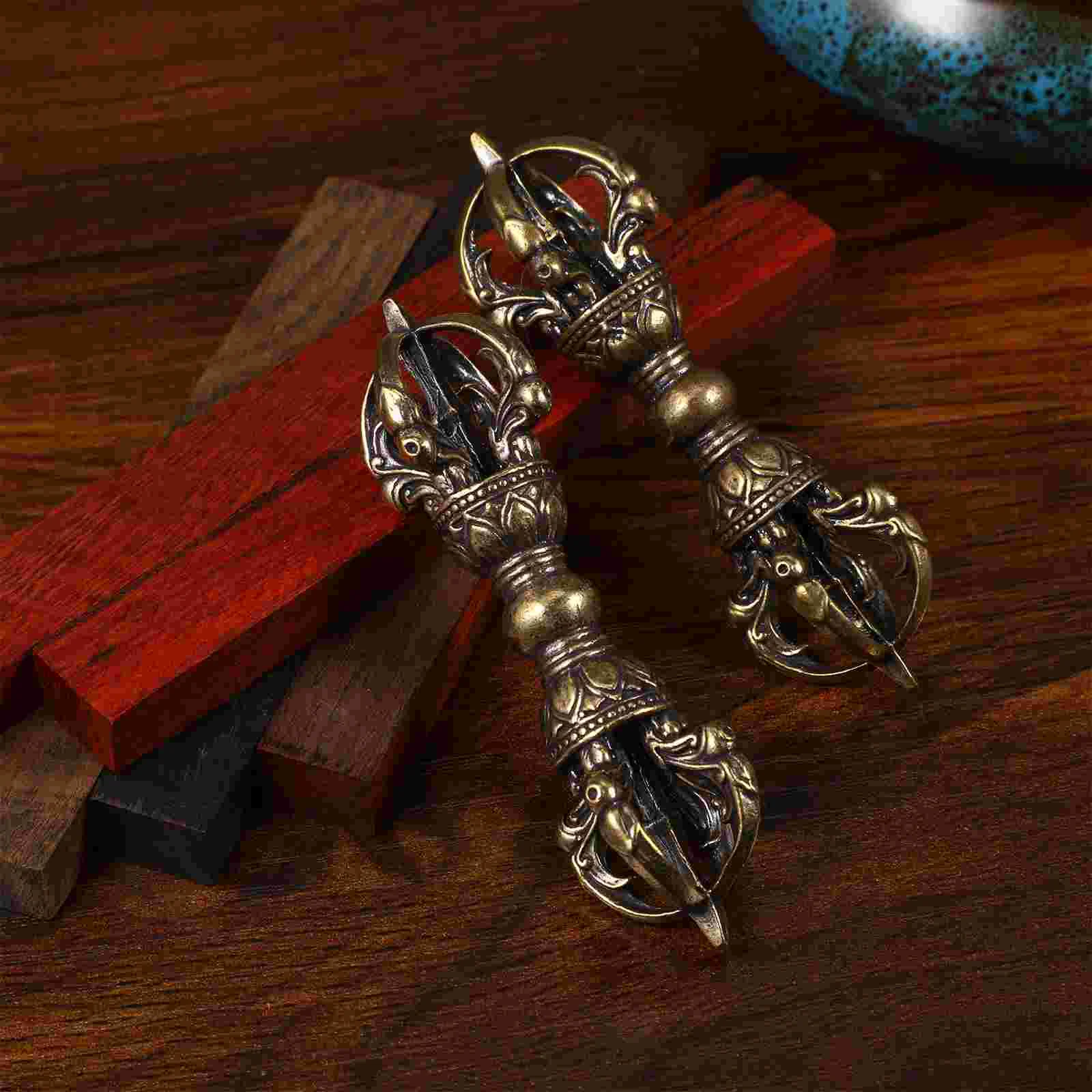 Винтажный орнамент декор с пестиком демона тибетский ваджр чужо золотые