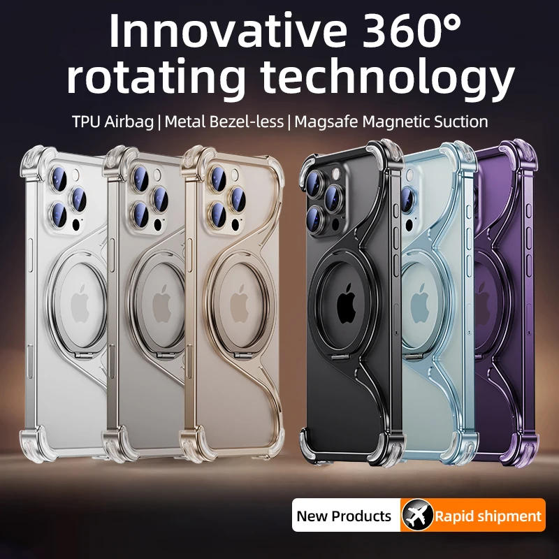 Роскошь 360° ° Чехол с поворотным кронштейном для Apple 15 16 Pro Max модный чехол телефона