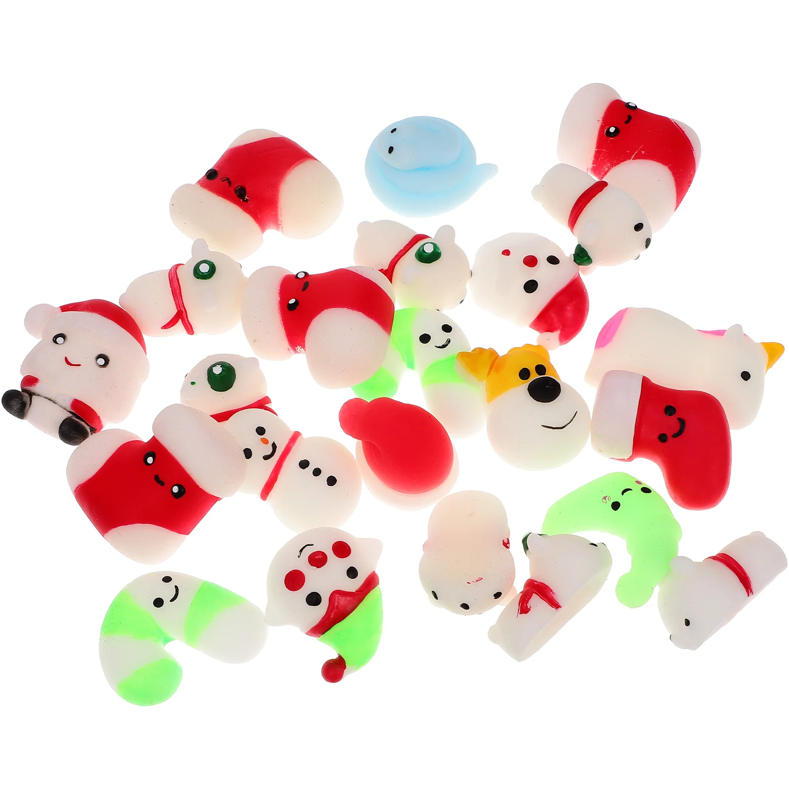 

24 Pcs Christmas Pinch Anxiety Relief Toy Squeeze Stretchy Kids Mini Toys Sensory Pressure Childrens Goodies Bag Stuffers