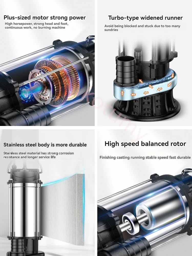 Погружной насос из нержавеющей стали сельскохозяйственный для сточных вод