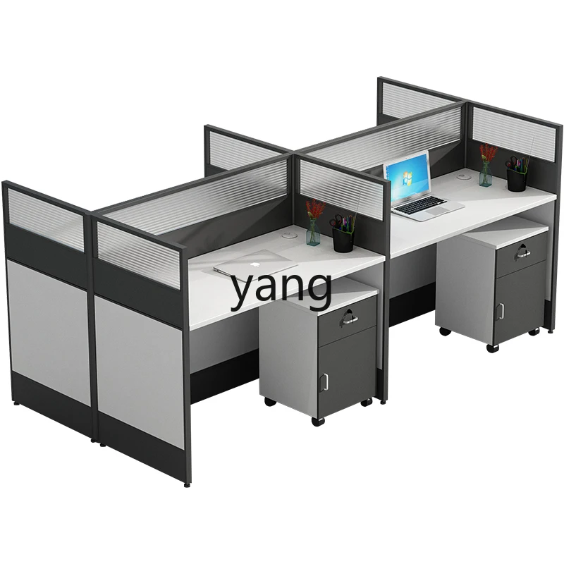 YJQ офисный стол для персонала и стул комбинированный компьютерный на 4/6 человек с