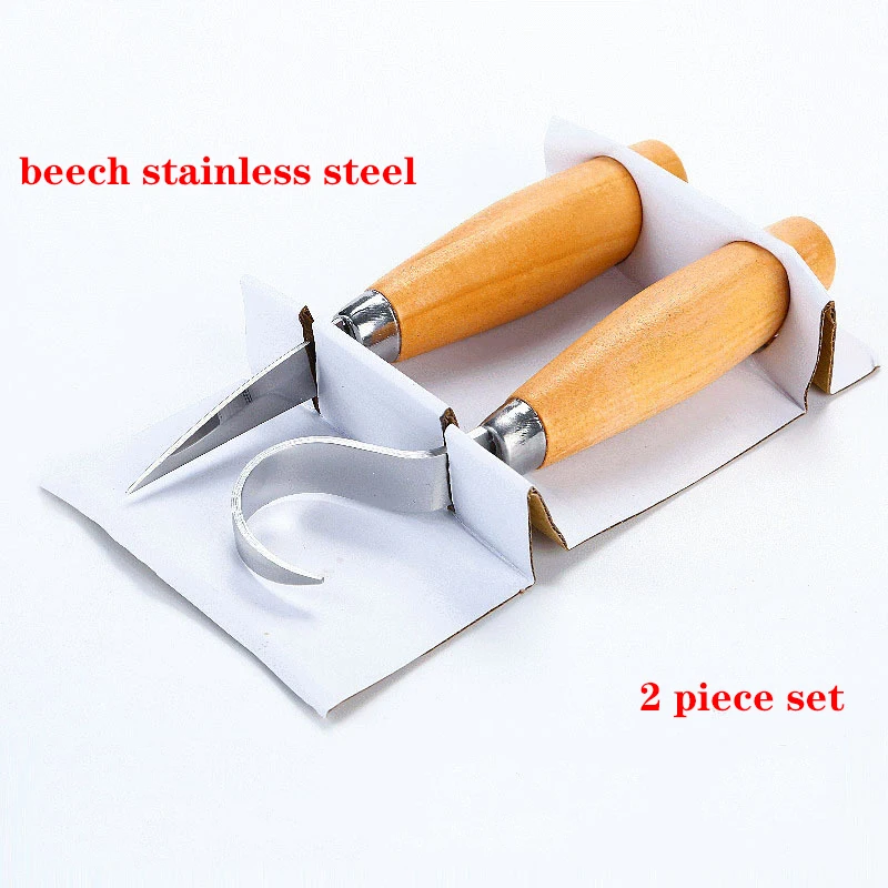 2pcs/set Wood Carving Hand Chisel Hand Tool Wood Cutting Knife Wood Scraper Spoon Knife Wood Carving Set