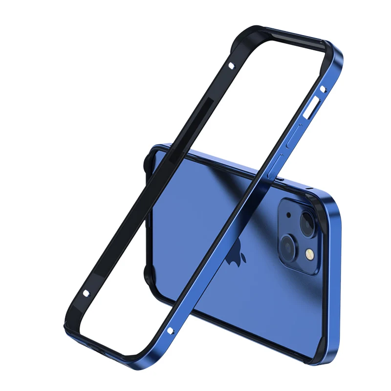 Fashion Bumper Case For iphone 12 13 Pro Max Metal Aluminum Frame For iphone 13 Pro Max Silicon protective Bumper Case