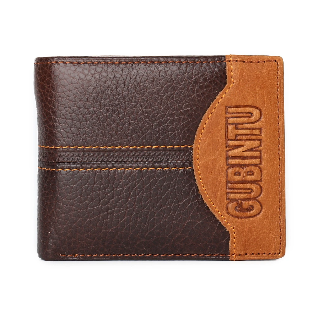 

100% Cow Genuine Leather Men Wallet Many Departments Short Bifold Man Wallets Zipper Coin Pocket Card Holder Purses Male Wallets