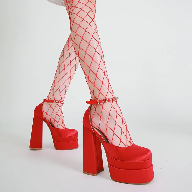 

Туфли-лодочки женские на массивном каблуке, пикантные брендовые роскошные босоножки с кристаллами, модная дизайнерская обувь для вечерино...