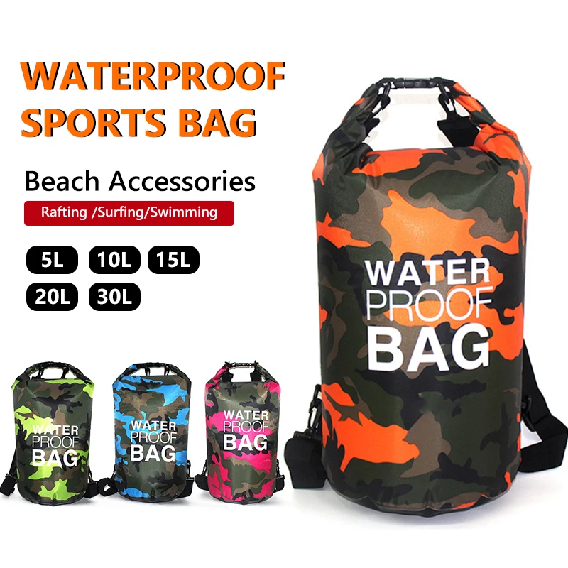 Waterproof Bags 30L 20L 15L 10L Swimming Sports Bags Backpack Drifting Rafting Surfing Gym Dry Bag Beach Accessories bolsas
