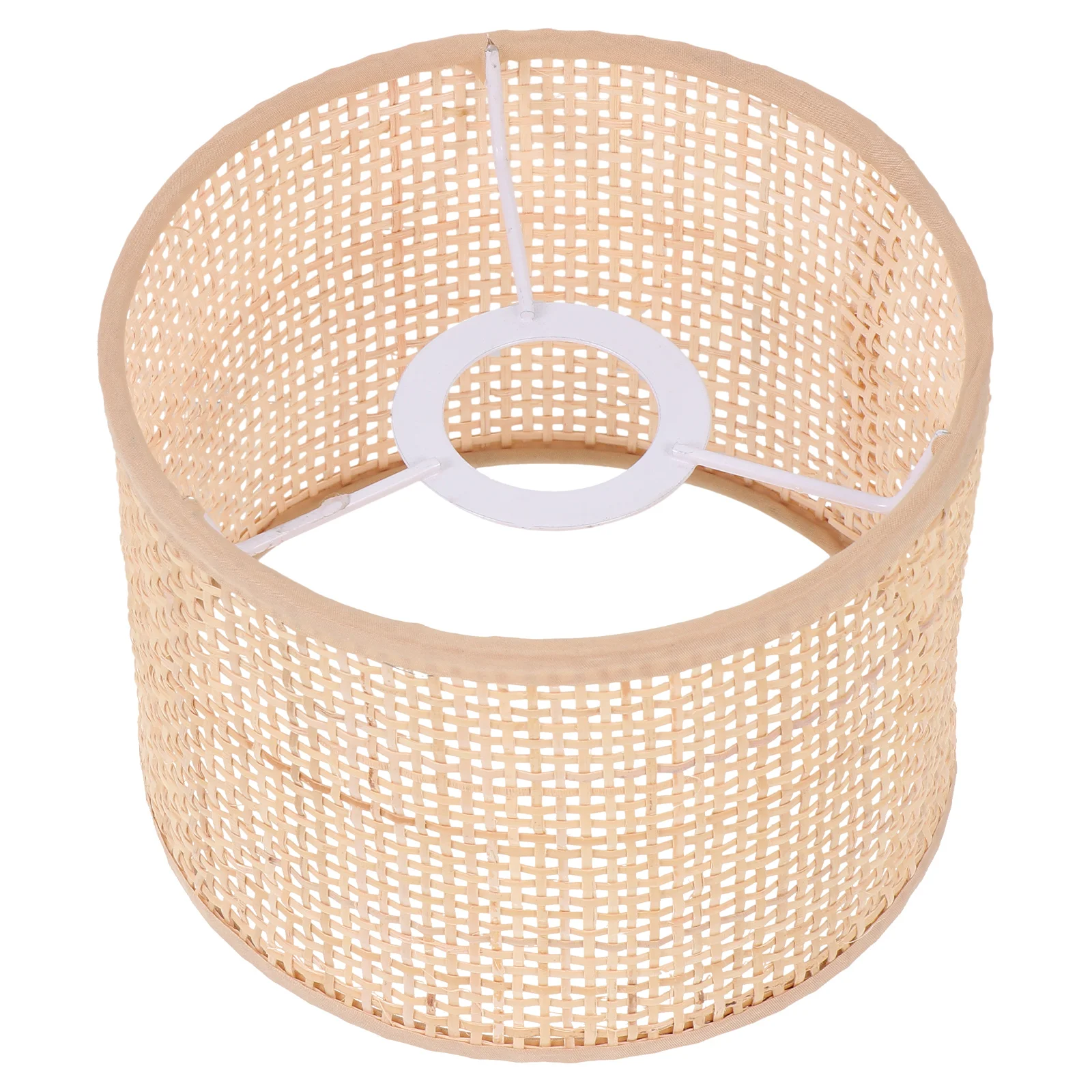 

Woven Baskets Light Cover Accessory Green Desk Accessories E27 Rattan Lamp Shade Clip Country Cottage Bulb Lampshade