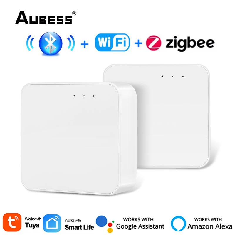 Tuya Zigbee Gateway Hub Multi-mode WiFi Bluetooth Mesh Sensor Smart Life Control Work With Alexa And Google Home | Электроника