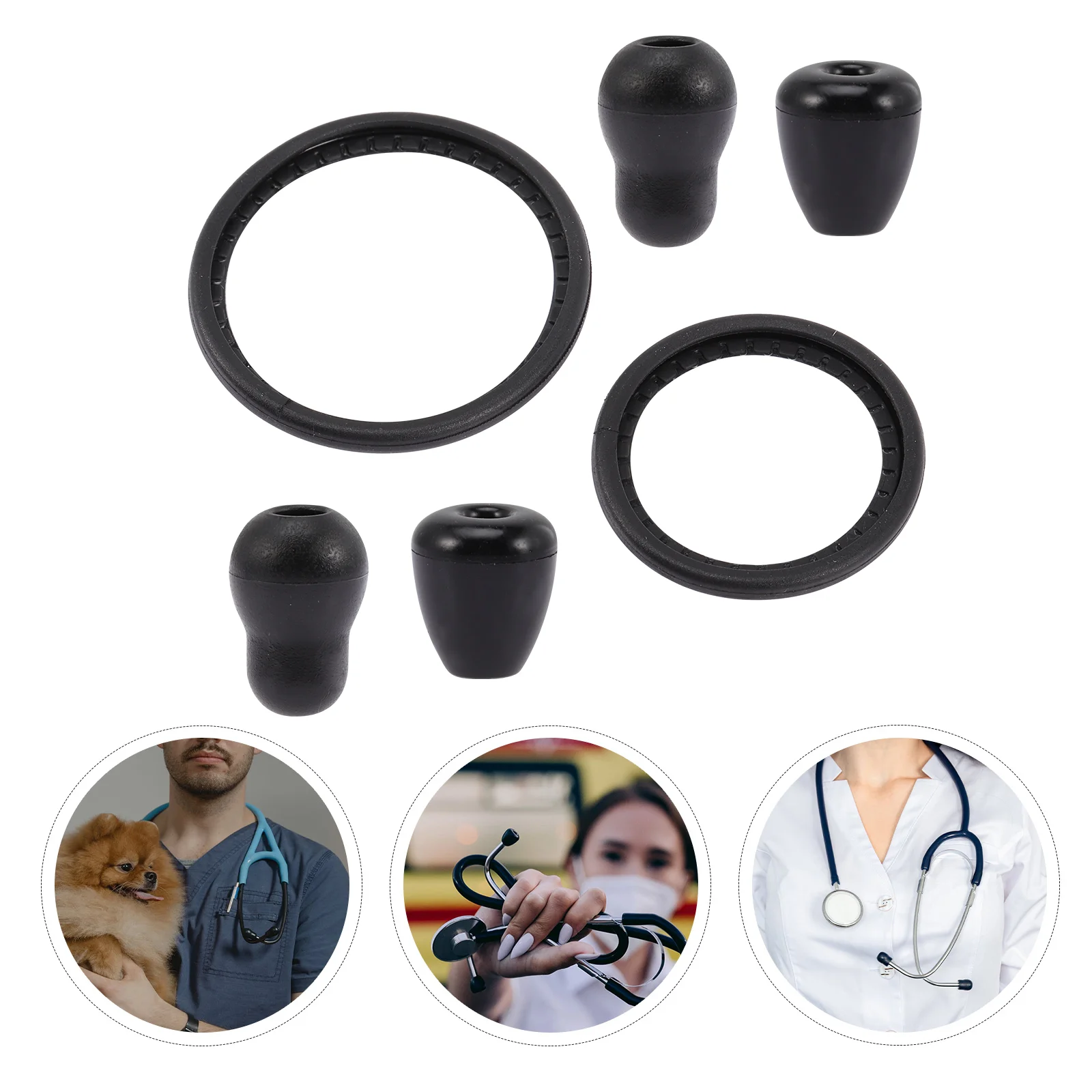 

2 Sets Stethoscope Accessories Ear Tips Accessory Kids Suit Earbuds Suits Aldult Replacement Pieces