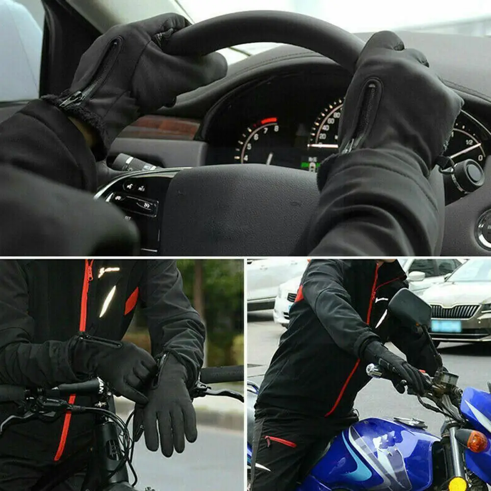 

Outdoor Winter Gloves Waterproof Moto Thermal Fleece Waterproof Sports Mountaineering Men Motorbike Plus Gloves Velvet Warm C6u1