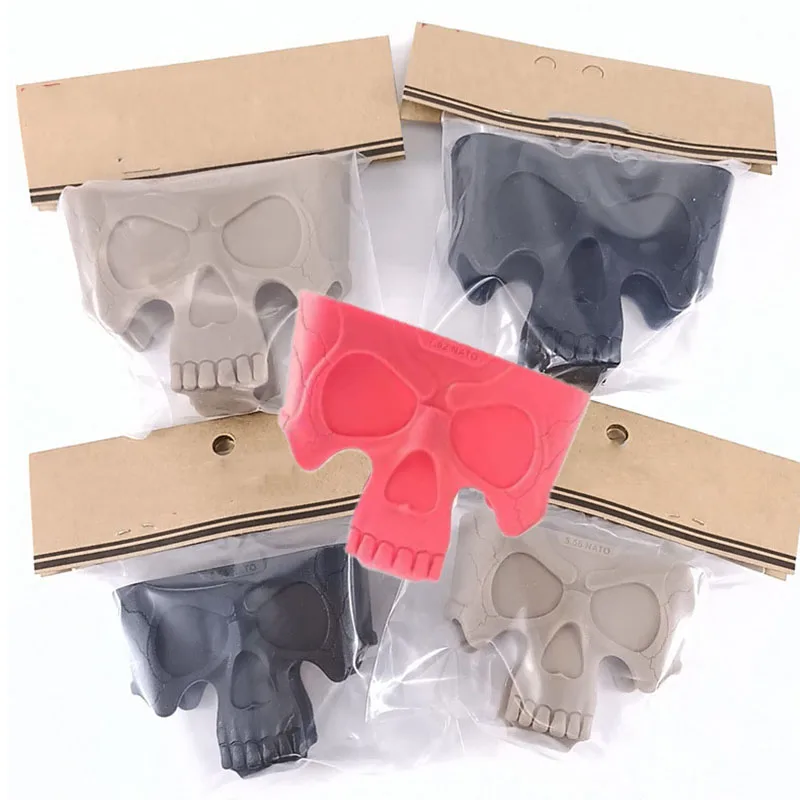 

M4 Skull Rubber Holster, Tactical Air Gun M4/16 Accessories, Magazine Protection Case,Mag 308/7.62 And 22 3/5.56 Rubber Loops