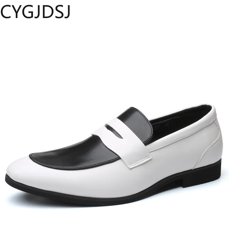 

LEATHER Business Suit Leather Casual Shoes CLASSIC Loafers Men Oxfords The Office Italiano Formal Shoes Men Slip on Shoes Men