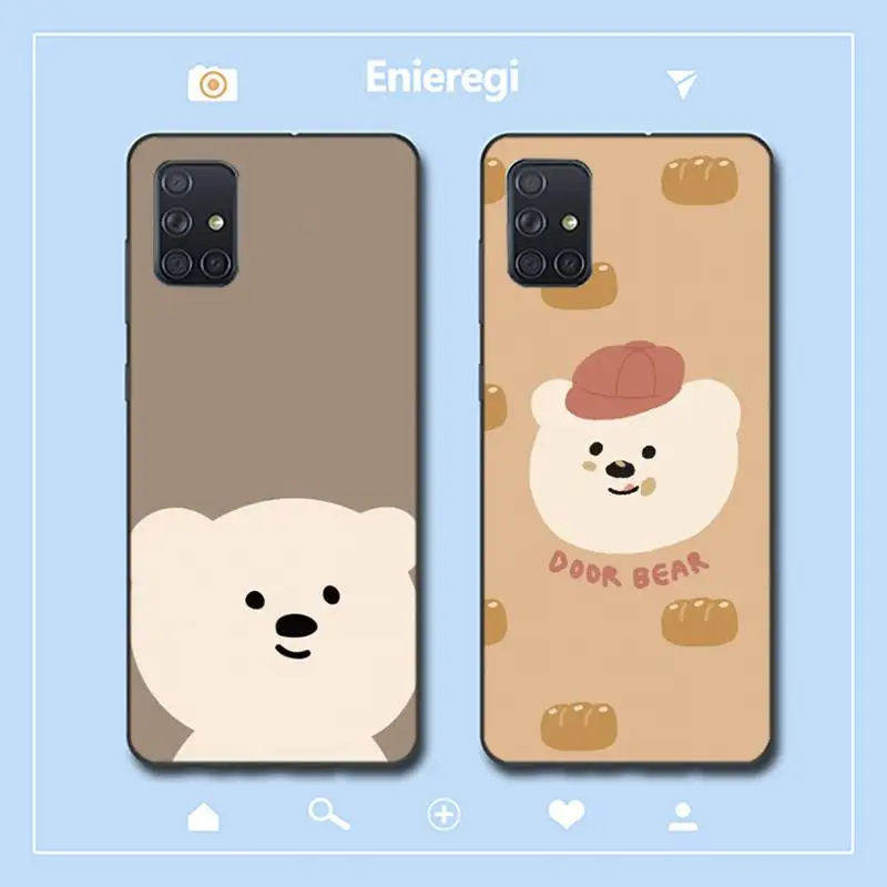 

Cute Cartoon Bear Animal Phone Case for Samsung A51 01 50 71 21S 70 31 40 30 10 20 S E 11 91 A7 A8 2018