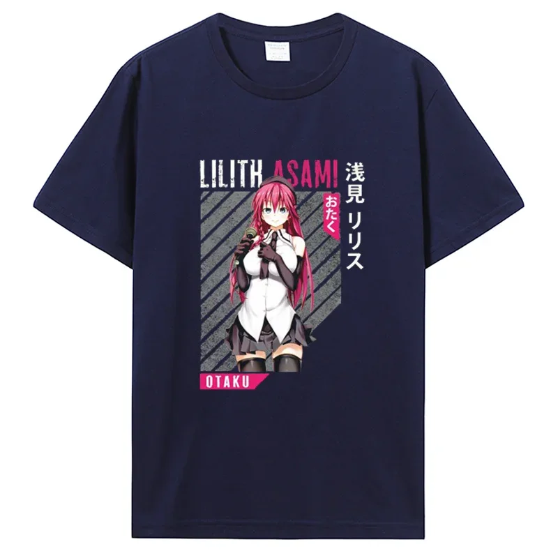 Фото Футболка Lilith Asami Seven Cute Anime Waifu Girl, Мужская винтажная футболка из 100% хлопка, мультяшная футболка, мужская одежда №4
