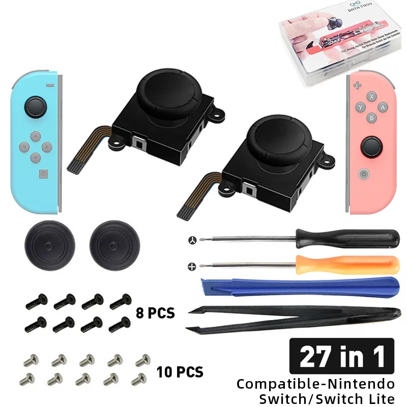 Аналоговый 3D-Джойстик, совместимый с Nintendo Switch OLED Joy Con, датчик, сменный модуль, инструменты для ремонта