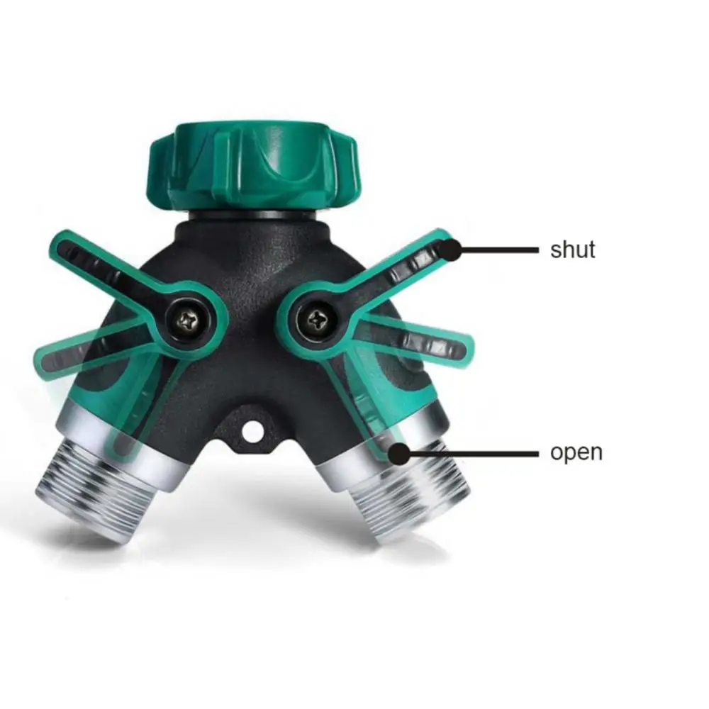 

Garden Irrigation Y-shaped Water Splitter Thread 2-Way Water Valve Watering System Water Controller Switch Garden Tool Joint