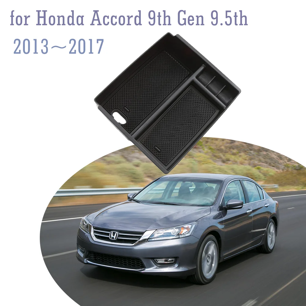 

Коробка-органайзер для автомобиля Honda Accord 9th Gen 9.5th 2013 ~ 2017 2014 Подлокотник для хранения центральной консоли Упаковочный лоток для мелочей Аксе...