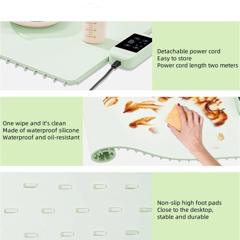 Электрическая нагревательная пластина бытовая складная силиконовая овощная