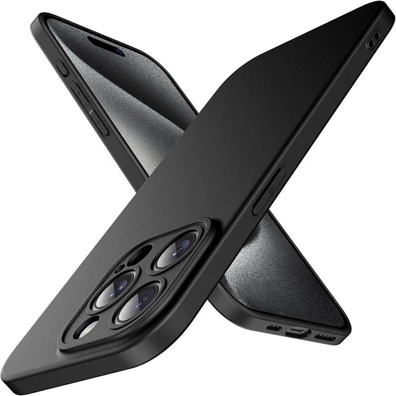 Роскошный Ультратонкий матовый Силиконовый мягкий чехол для iPhone 15 14 Plus 13 Mini Pro Max SE