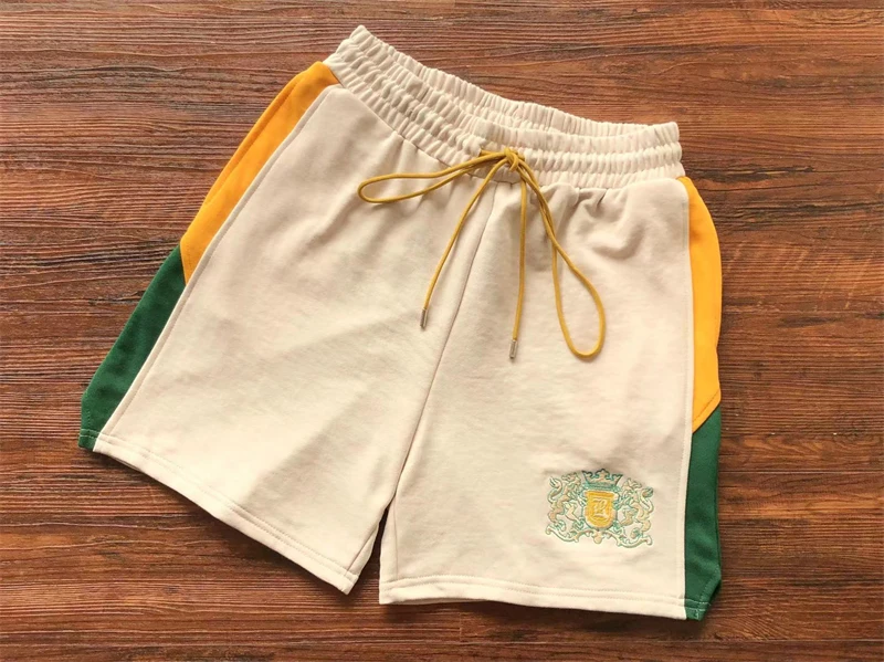 

New Embroidered Badge Rhude Shorts Men Woman Drawstring Breeches Simple y2k