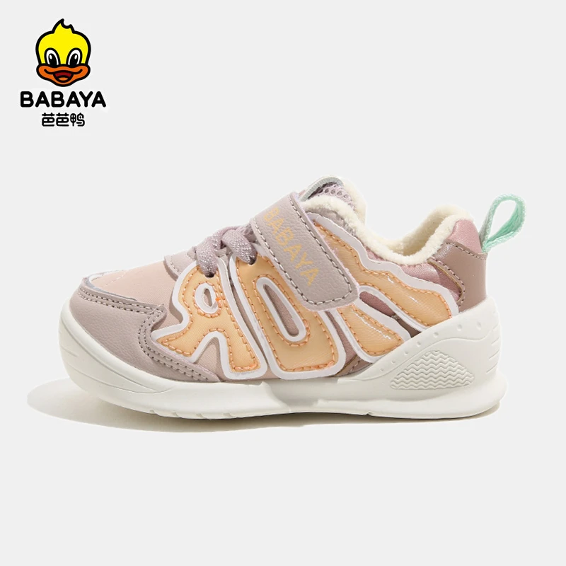 Babaya Baby Walking Shoes Girls Plush Cotton Shoes toddler 2022 Children Functional Shoes Boys Running sneakers Winter Anti-skid