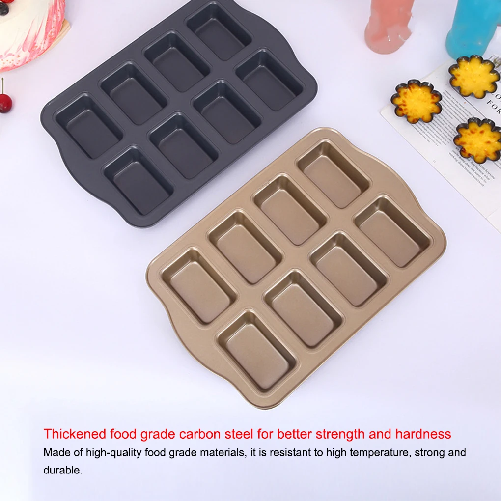

8-полостная форма для выпечки тортов, Прямоугольная форма, не прилипающая, стандартная термостойкая форма для шоколада, форма для сэндвичей