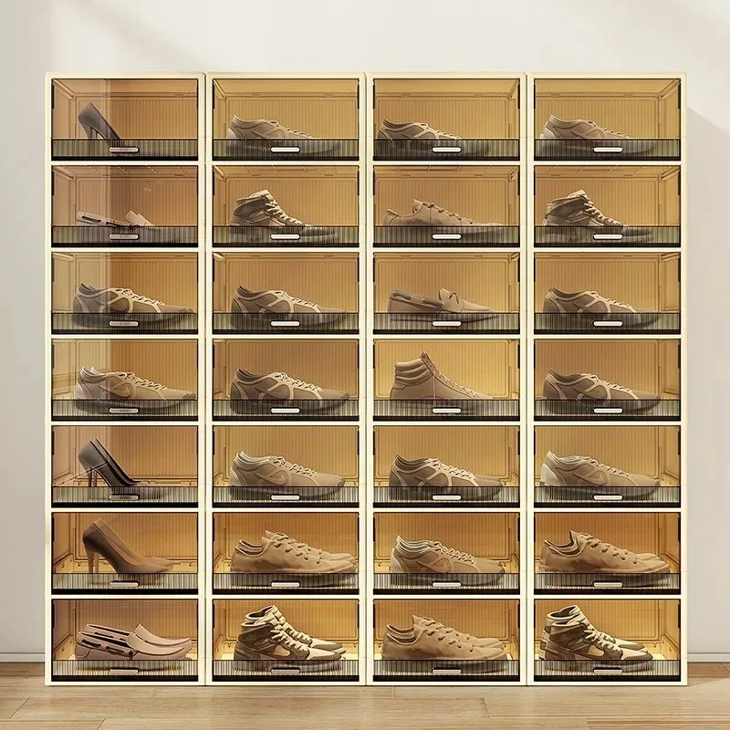 Складной пластиковый ящик для обуви Складные пластиковые коробки толстые