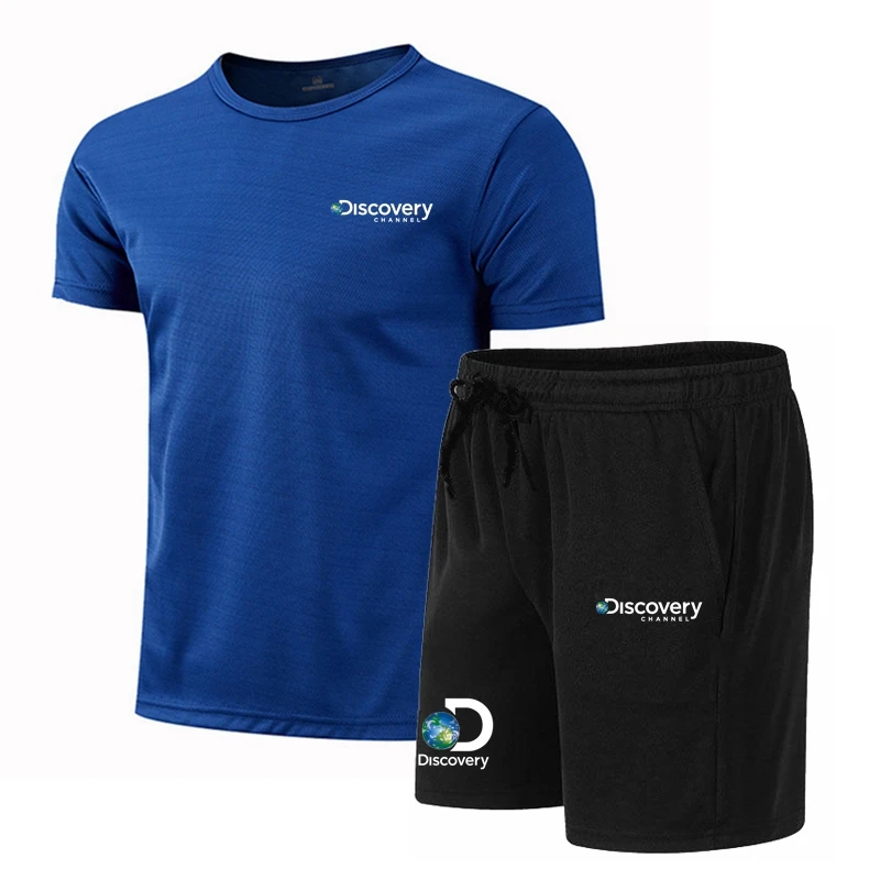 

Discovery Summer Men's suit Sports shorts suit Breathable pants fitness competition training basketball suit T-shirt custom-made