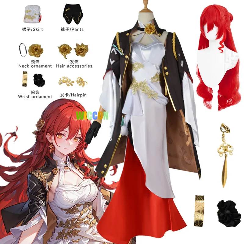 

Game Honkai Star Rail Anime Peripheral Himeko Sexy Cos Dress Costume Halloween Cosplay Goddess Comic Fair Ancient Style Suit