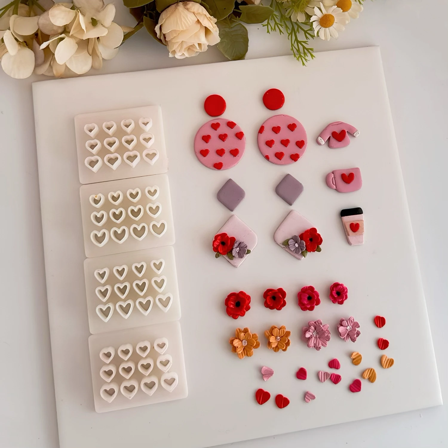 Мини-сердце лепесток цветок полимерная глина резак инструмент для глины Diy