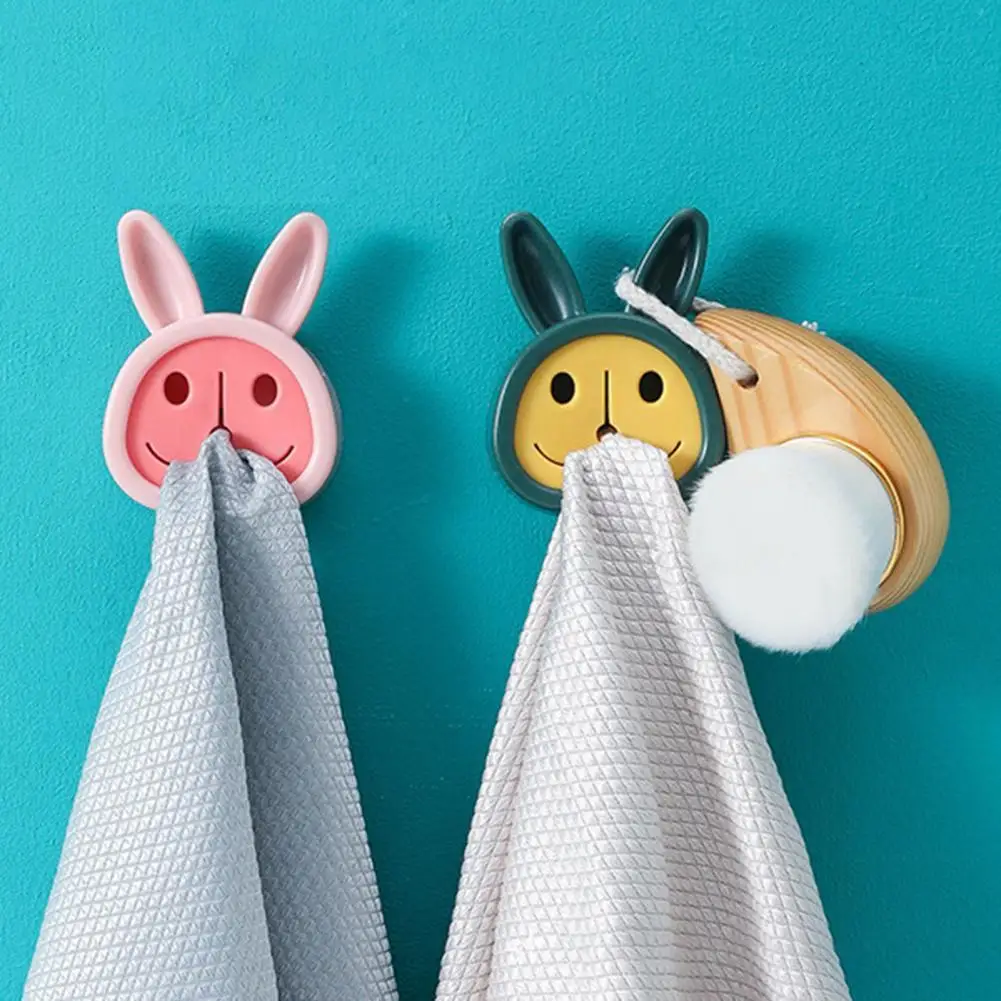 

Space-saving 6 Colors No Marking Cartoon Towel Hanger Bathroom Accessories