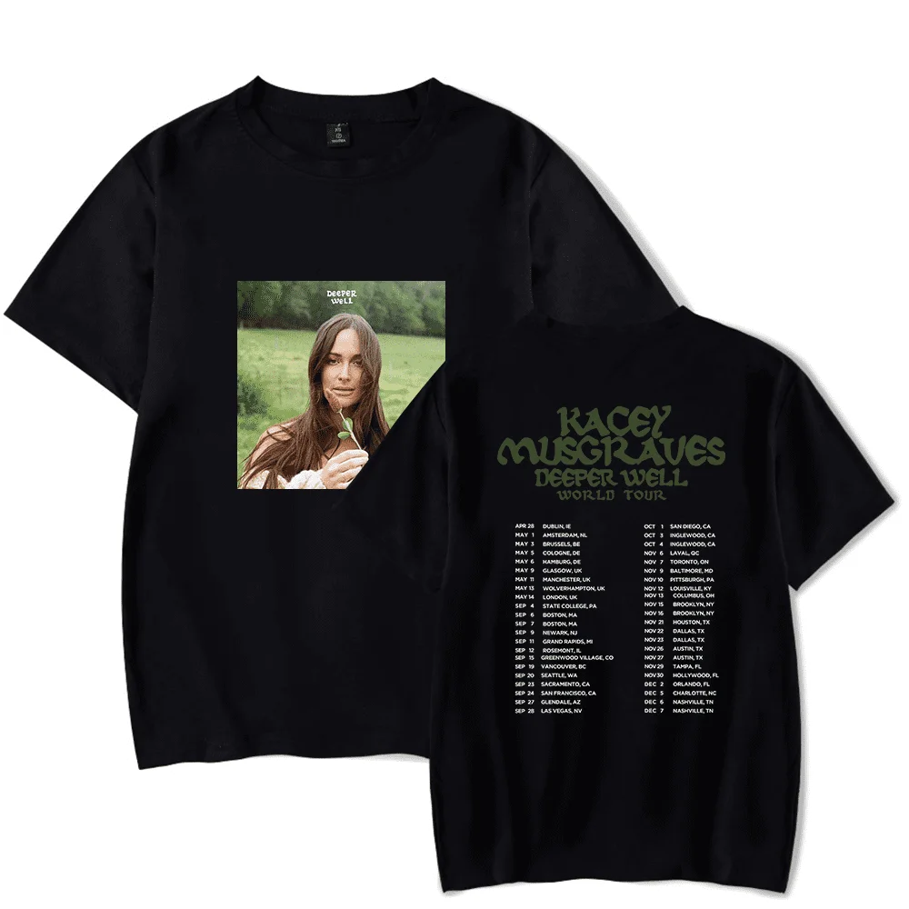 Kacey Musgraves Deeper Well World Tour 2024 футболка с короткими рукавами для женщин и мужчин модная