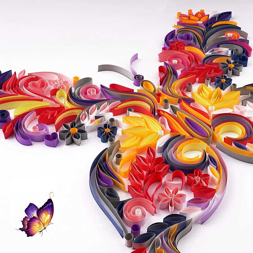 DIY 3D картины из филигранной бумаги искусственные для украшения стен подарки