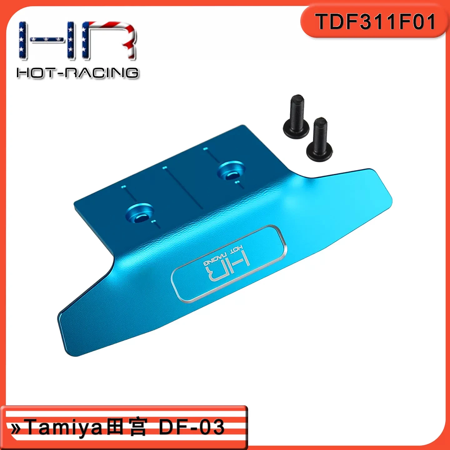 Фото Алюминиевая передняя защитная пластина шасси HOT RACING TDF311F01 для Tamiya 1/10 DF-03 Avante Mk.II Dark Impact Keen Hawk №1