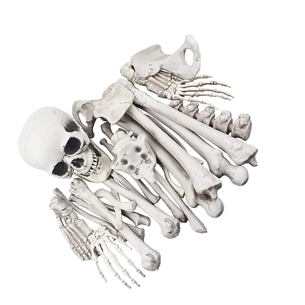 

28 Pieces Halloween Decor Humans Ornaments Haunted House Prop Abs Suction Plastic Decoration Bones